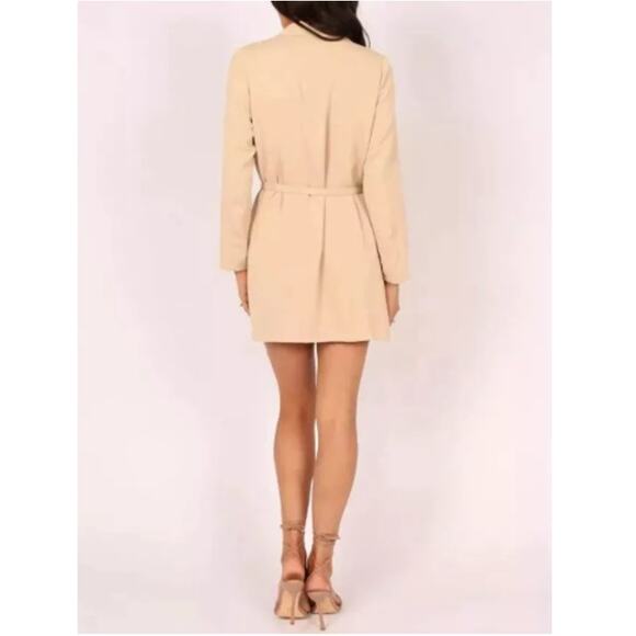 NEW PETAL + PUP Women's Long Sleeve Full Wrap Tie Sumit Blazer Dress Size M - Picture 2 of 8